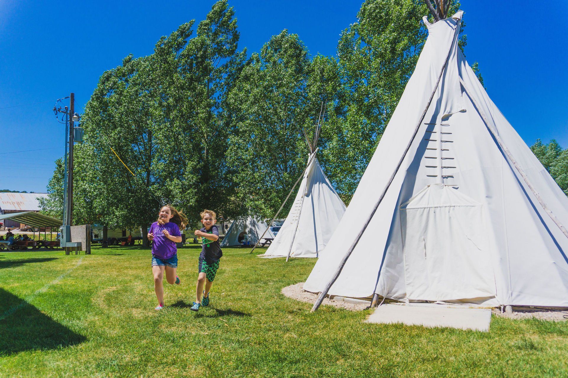 Teepees for rent at Downata Hot Springs in Idaho