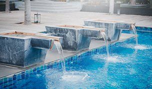 Vinyl Pool Repair ─ Waterfall Jet At The Swimming Pool in Pensacola, FL