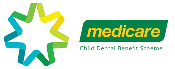 The logo for the medicare child dental benefit scheme