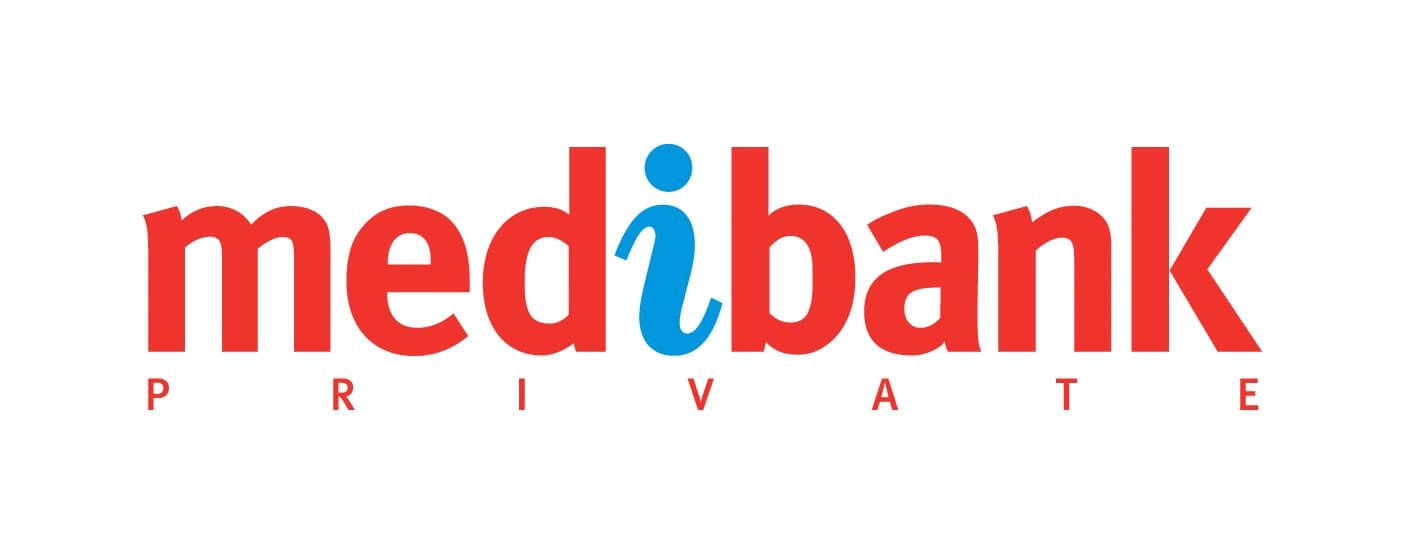 A red and blue logo for medibank private