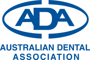 A blue logo for the australian dental association