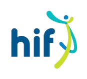 A blue and green logo for a company called hify.