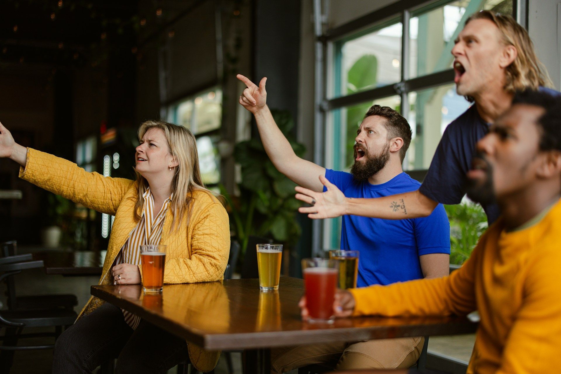 friends in a sports bar