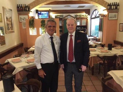 Ristorante Basilio a Cagliari con il premio Nobel per la pace