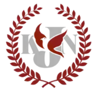 A logo for funeral care with a laurel wreath and stars.