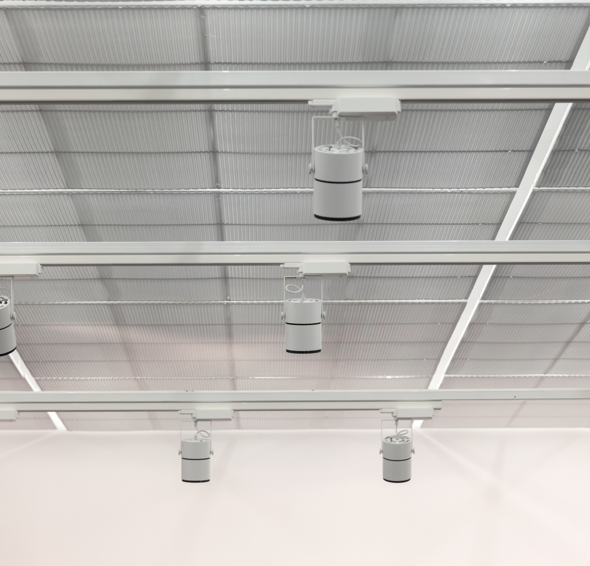 A ceiling with a lot of lights on it