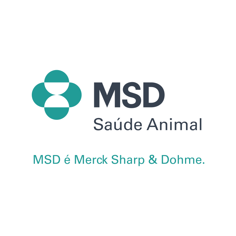 O logotipo da msd saúde animal é uma parceria entre a merck sharp e a dohme.