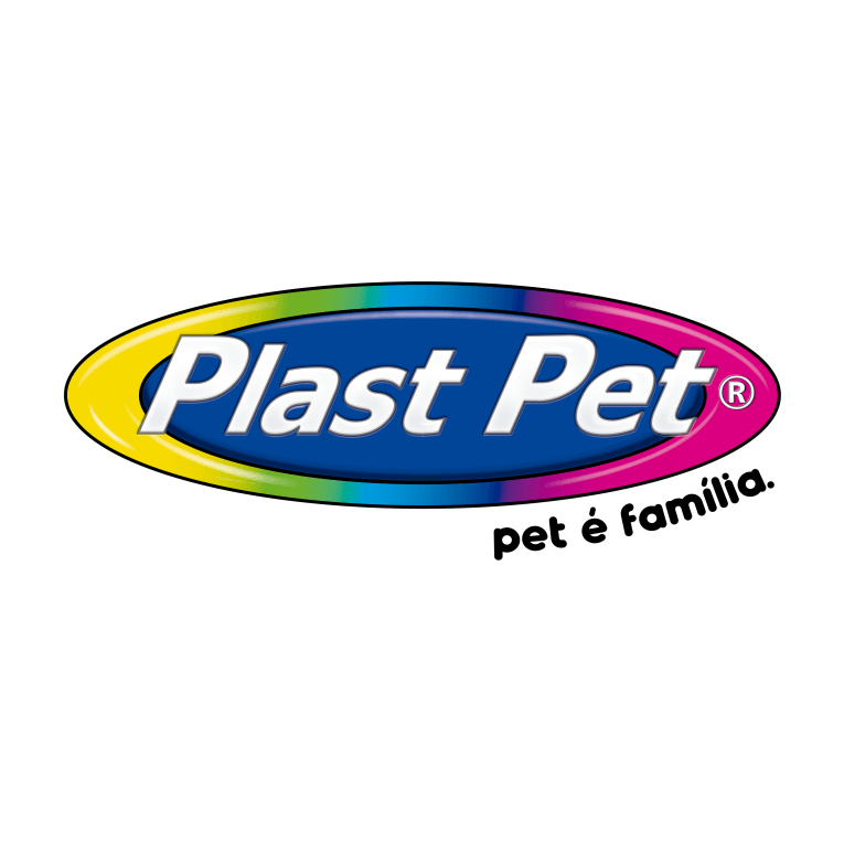 Um logotipo colorido para uma empresa chamada plast pet.