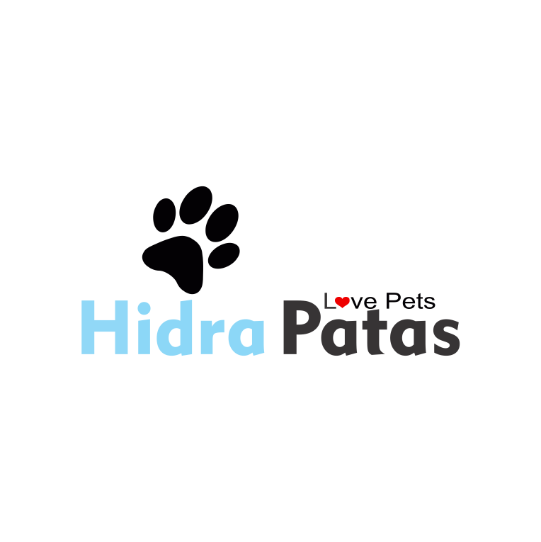 Um logotipo para uma empresa chamada hidra patas com uma pegada de pata.