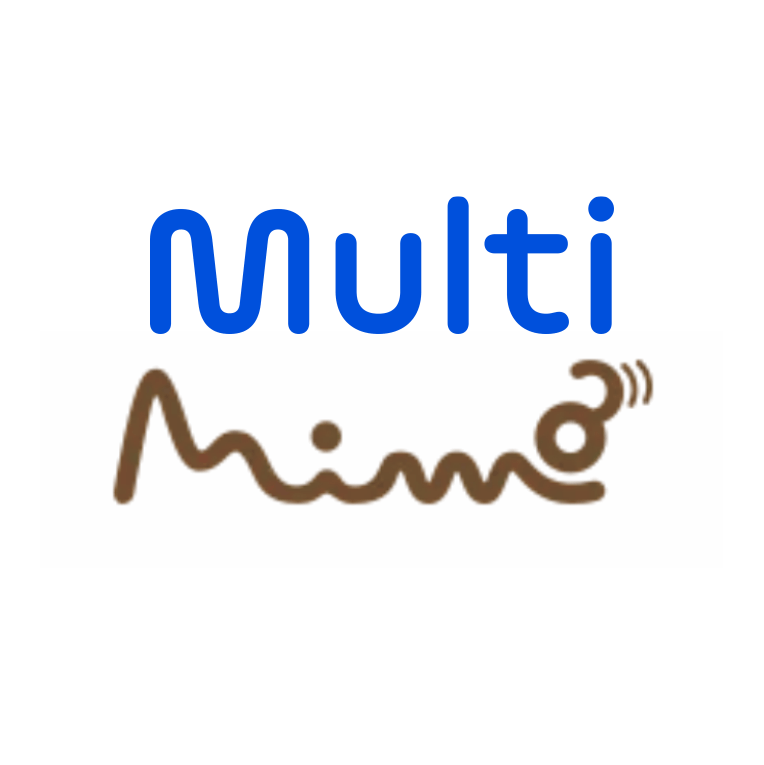 Um logotipo azul e marrom para multi mente