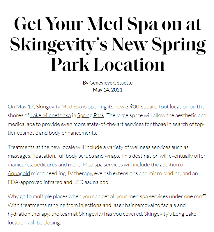 Art Full Living - Spring Park, MN - Skingevity Med Spa