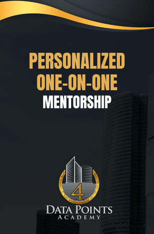 A poster for the data points academy that says personalized one-on-one mentorship.