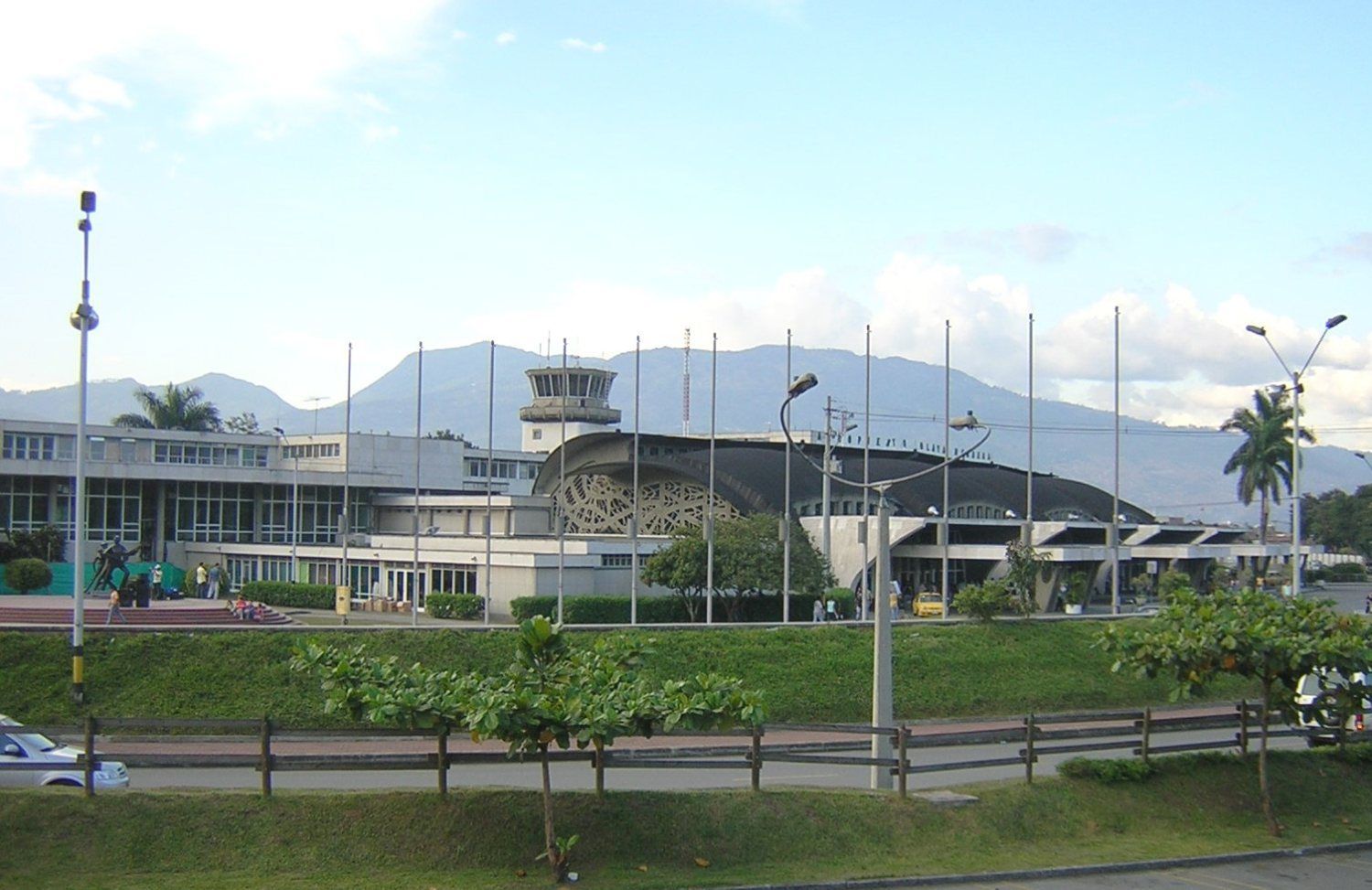 A large building with a tower on top of it