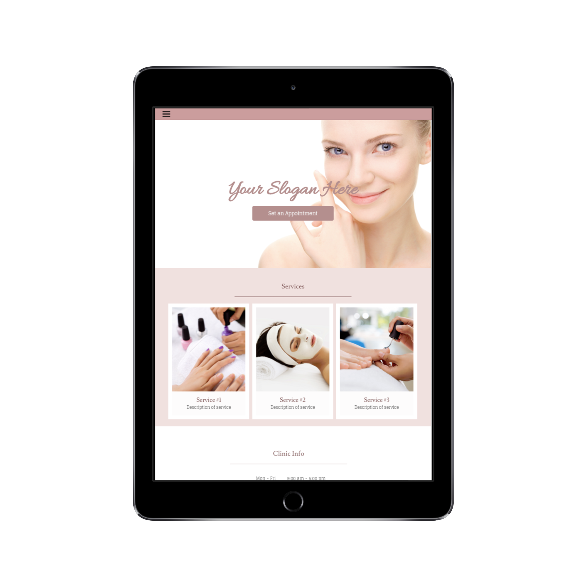 Beautician Tablet/iPad View