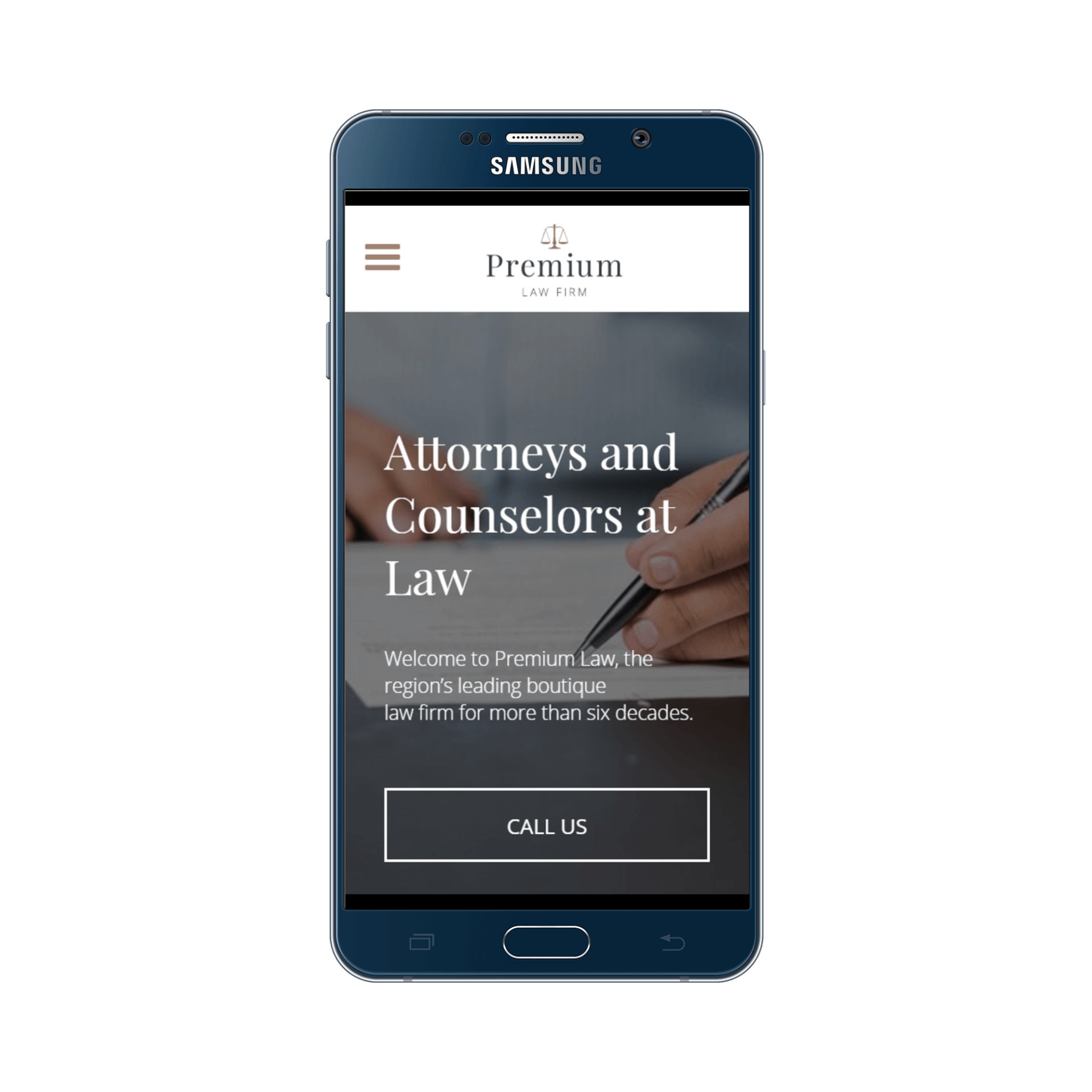 Boutique Law Firm Mobile View