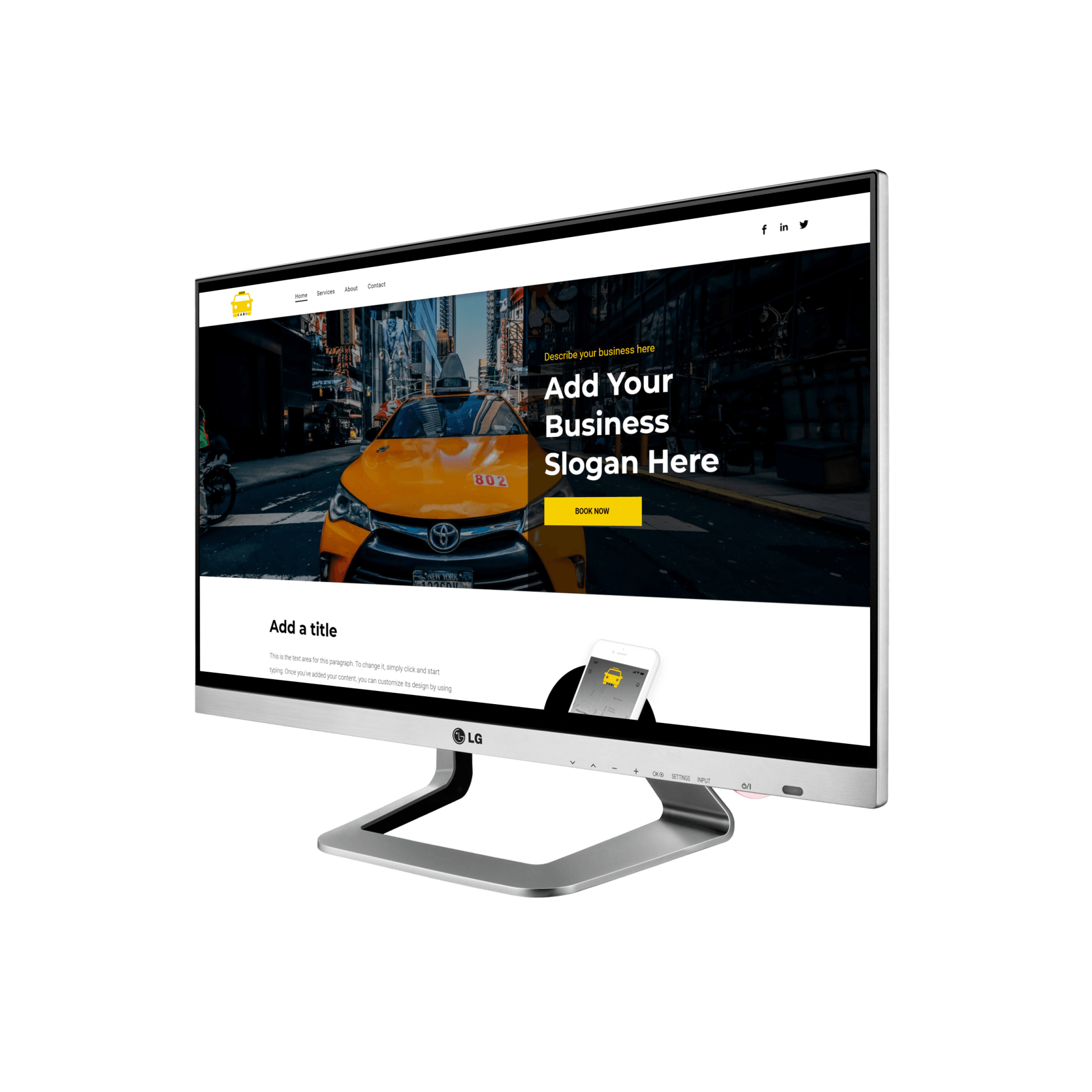 Cab Service Desktop View