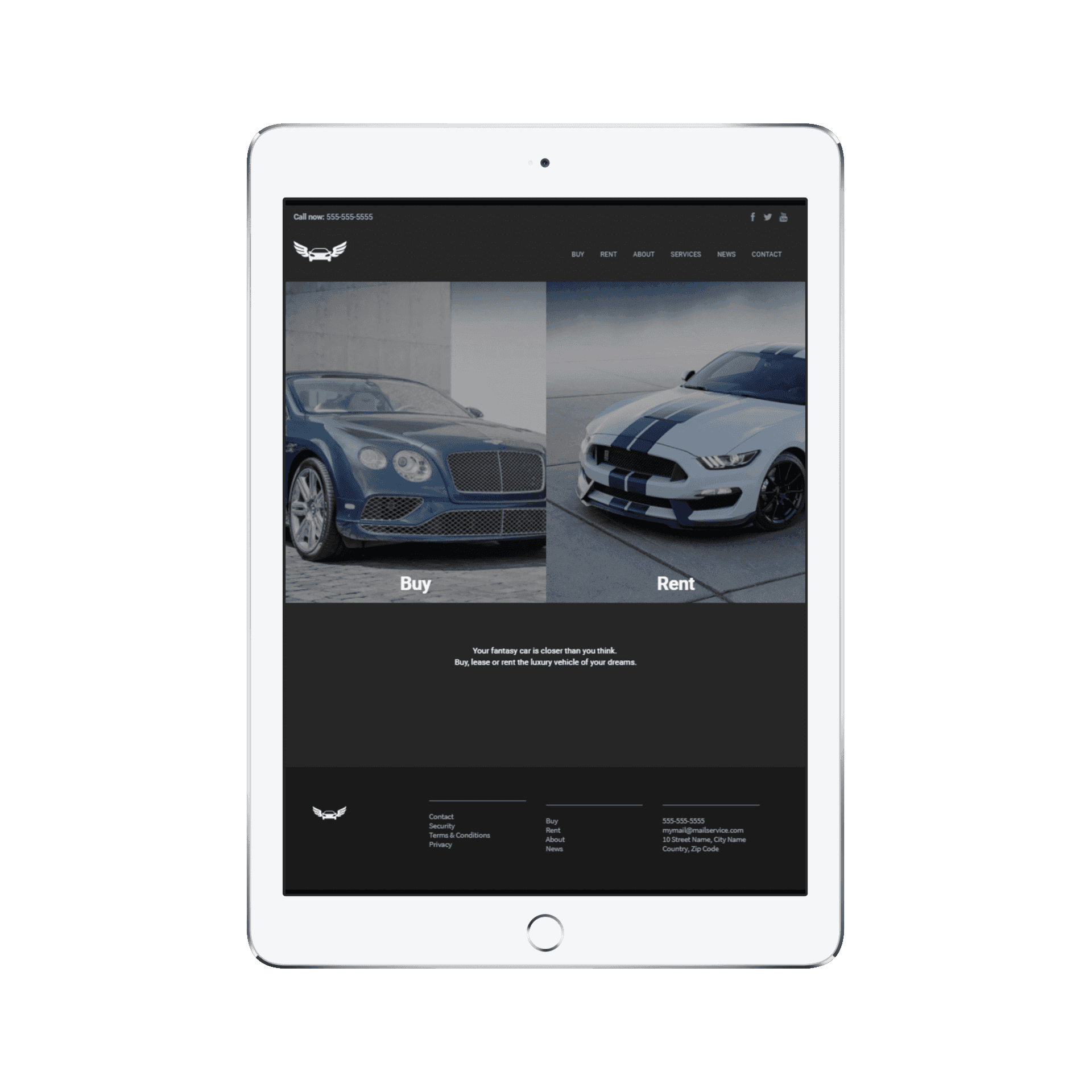 Car Dealer Tablet/iPad View