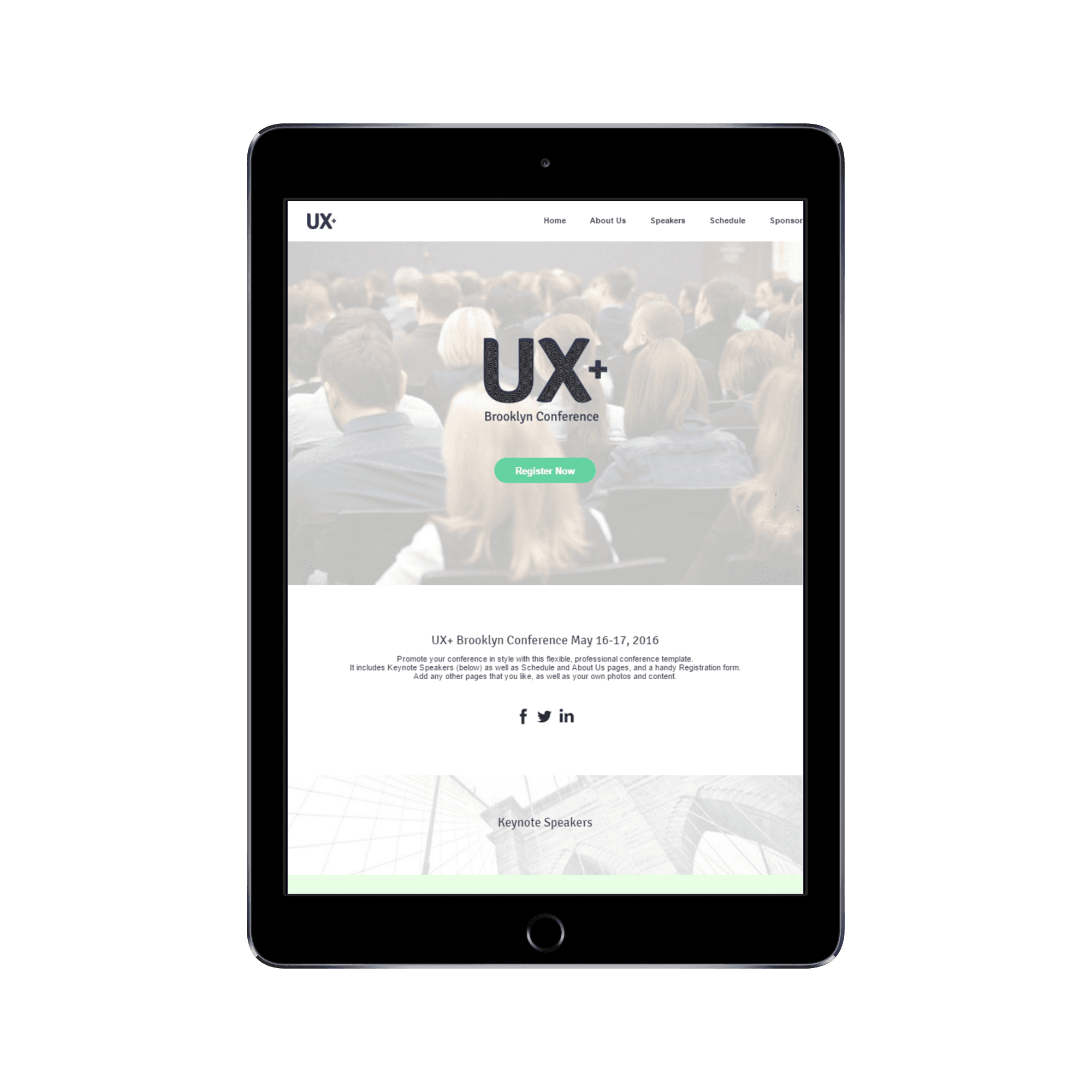 Conference 01 Tablet/iPad Template