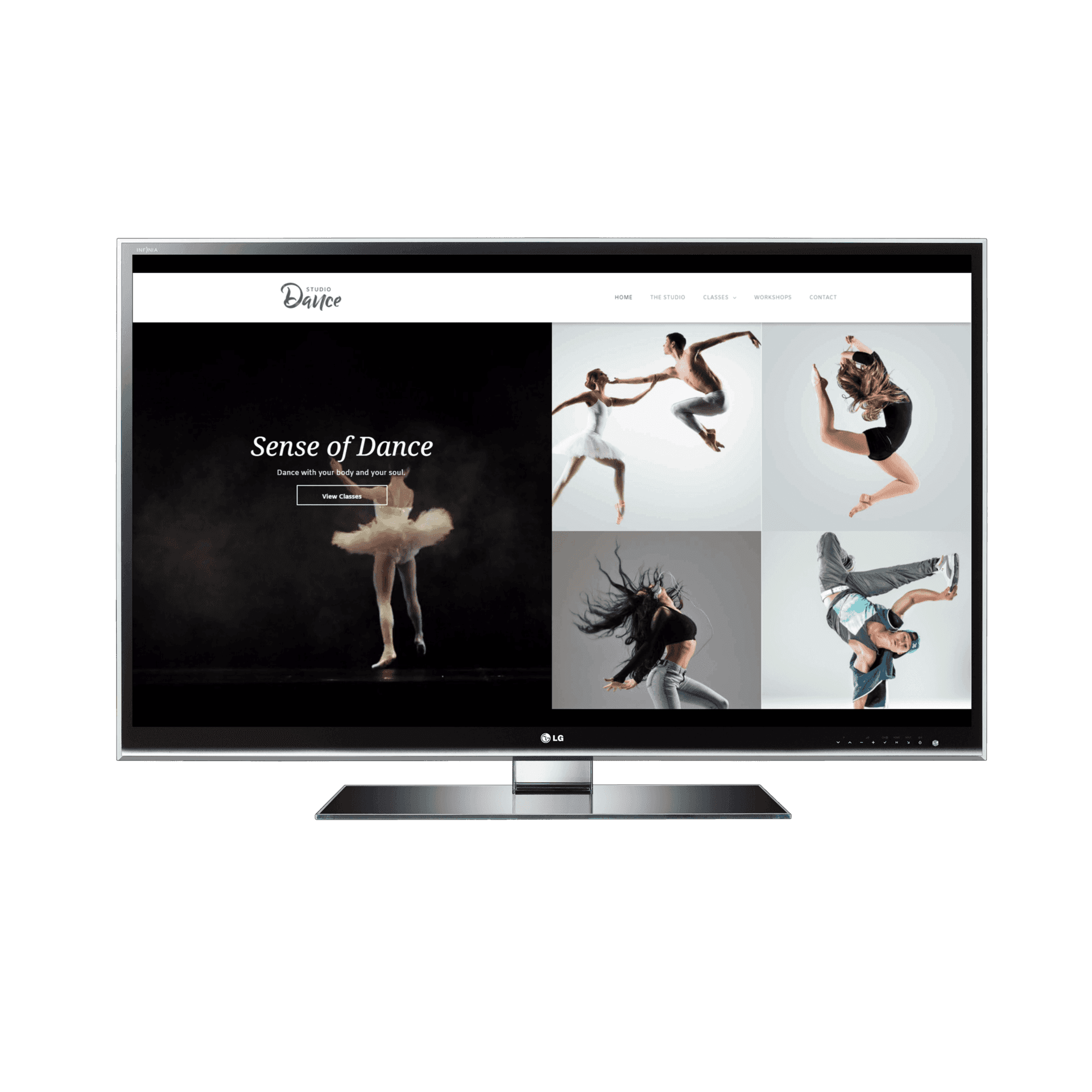 Dance Studio Desktop View