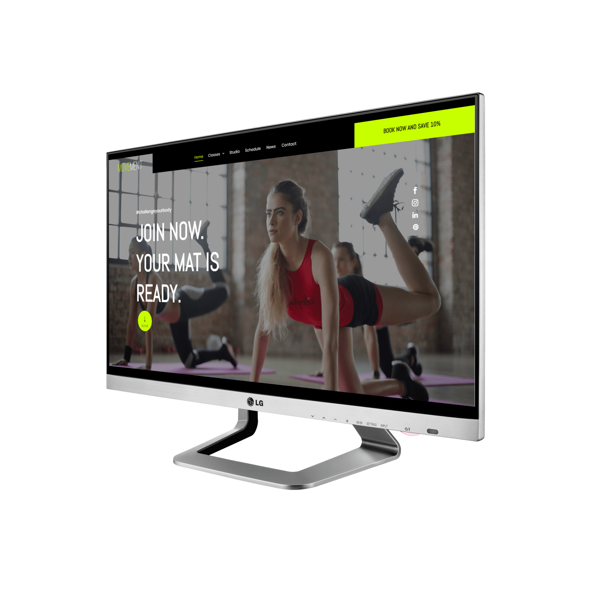 Gym Template Desktop View