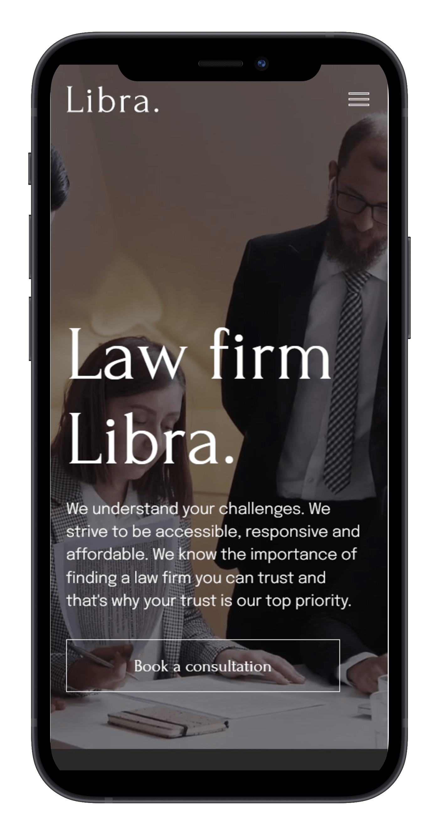 Legal Firm Mobile View