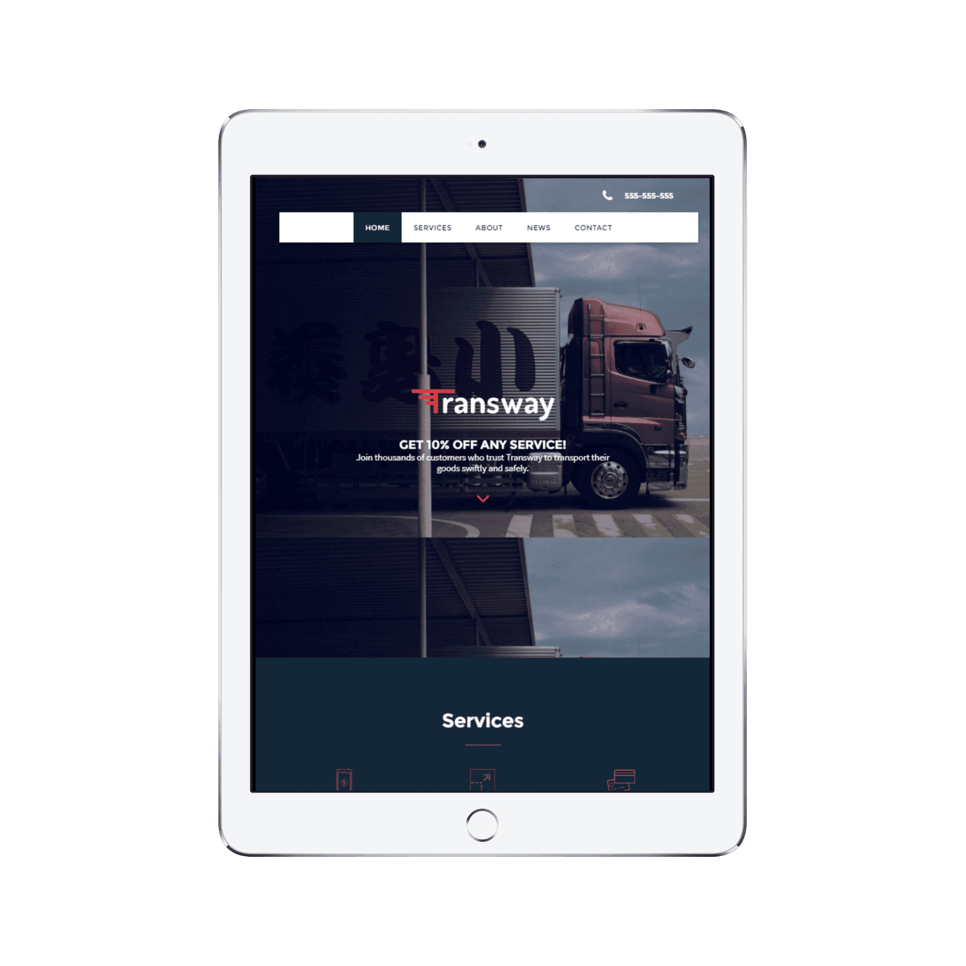 Logistics Tablet/iPad View