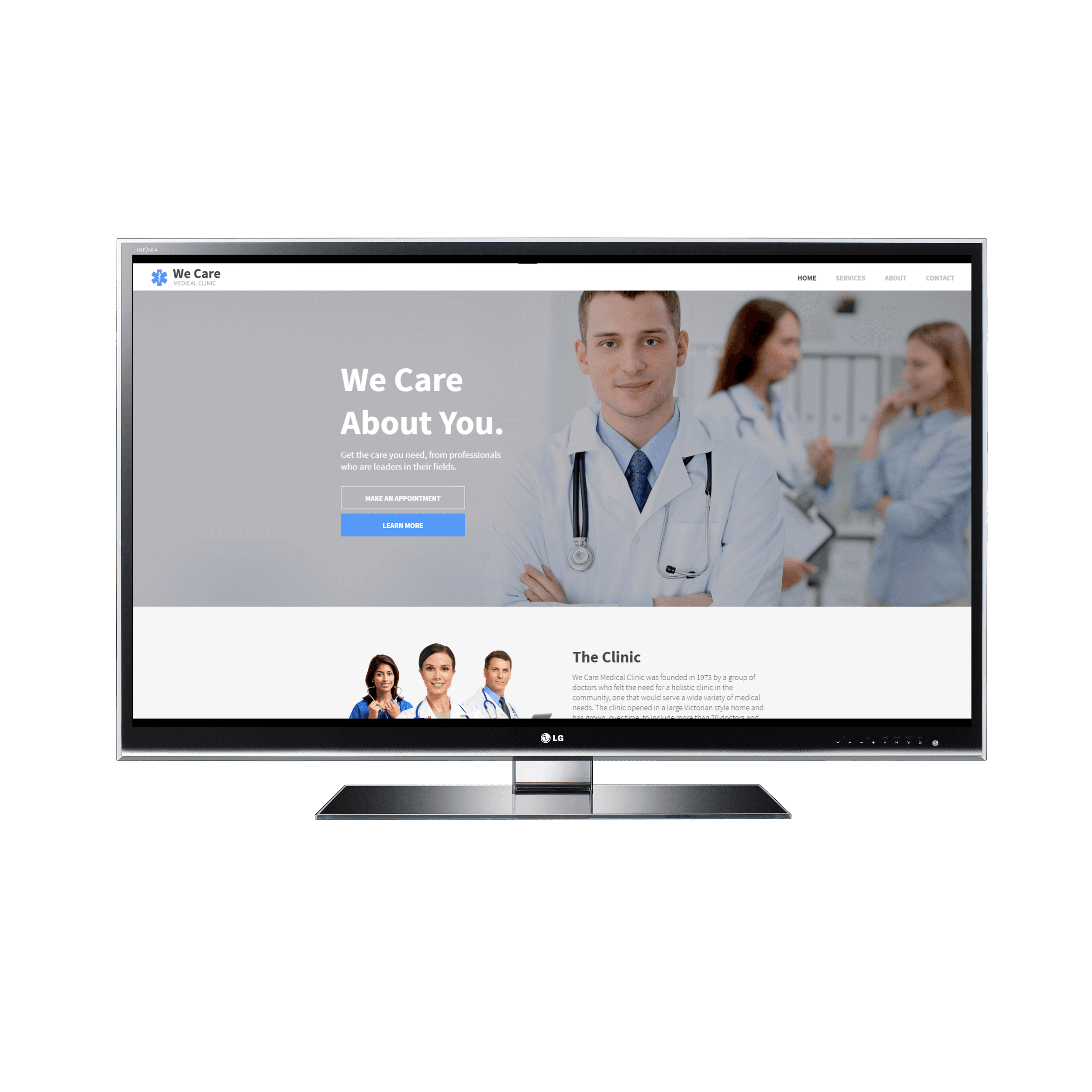 Medical Clinic Desktop View