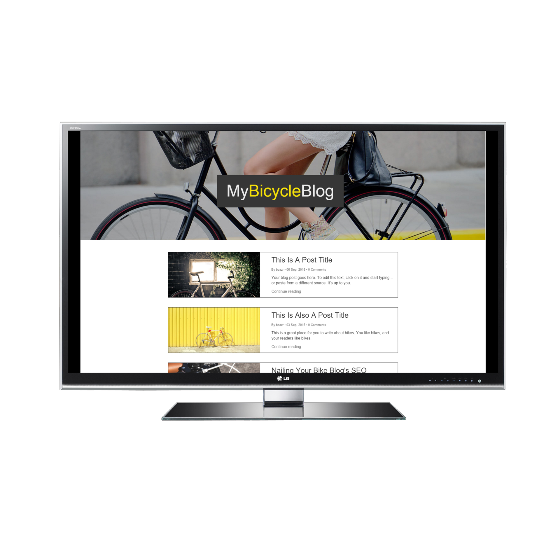 My Bicycle Blog Desktop View