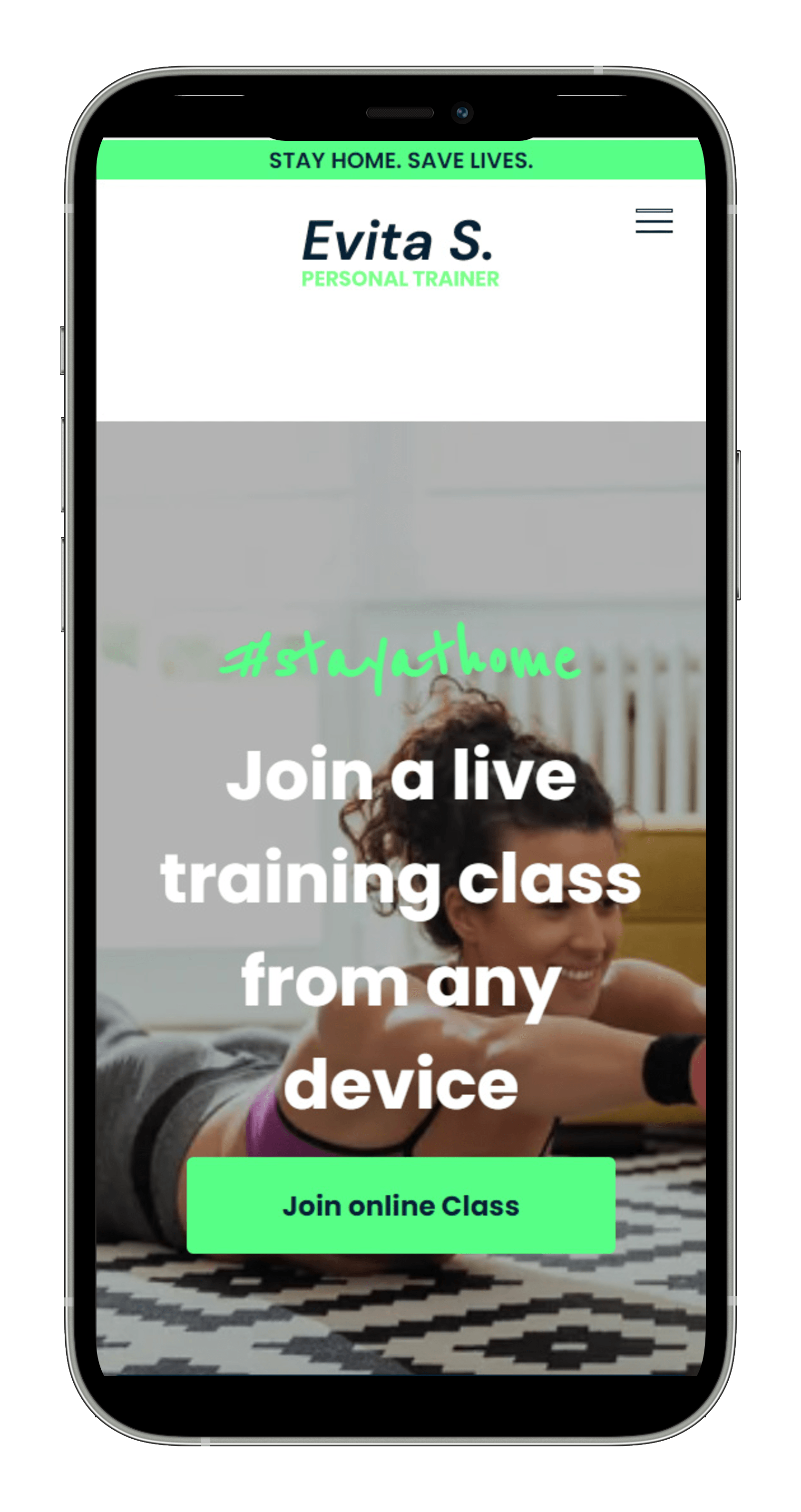 Personal Trainer Mobile View