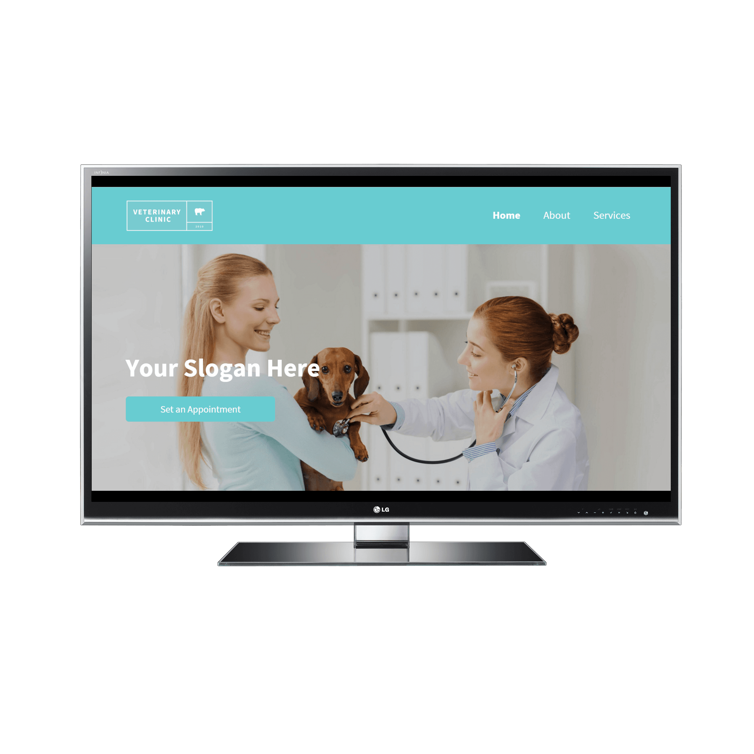 Veterinary Clinic Desktop View