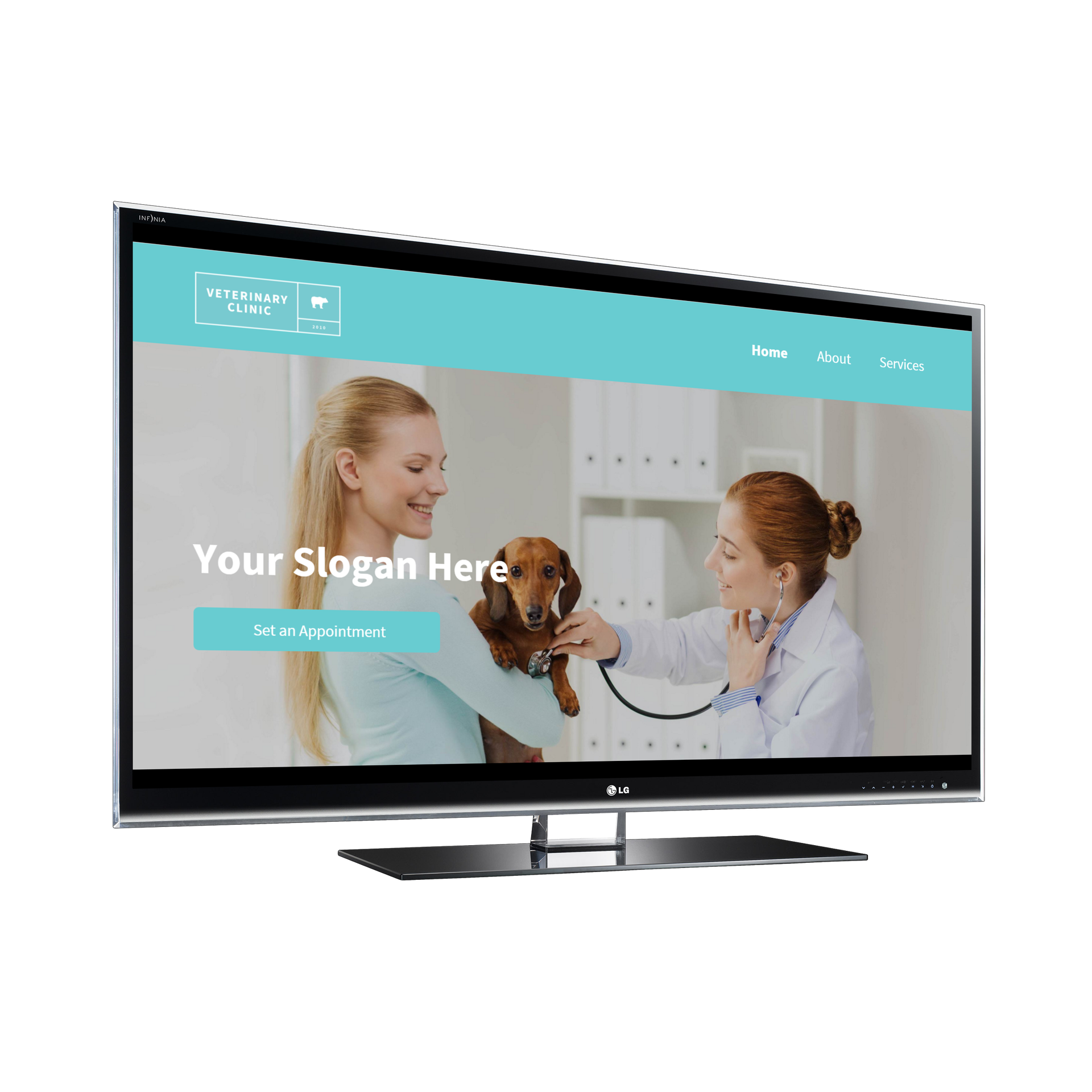 Veterinary Clinic Desktop View