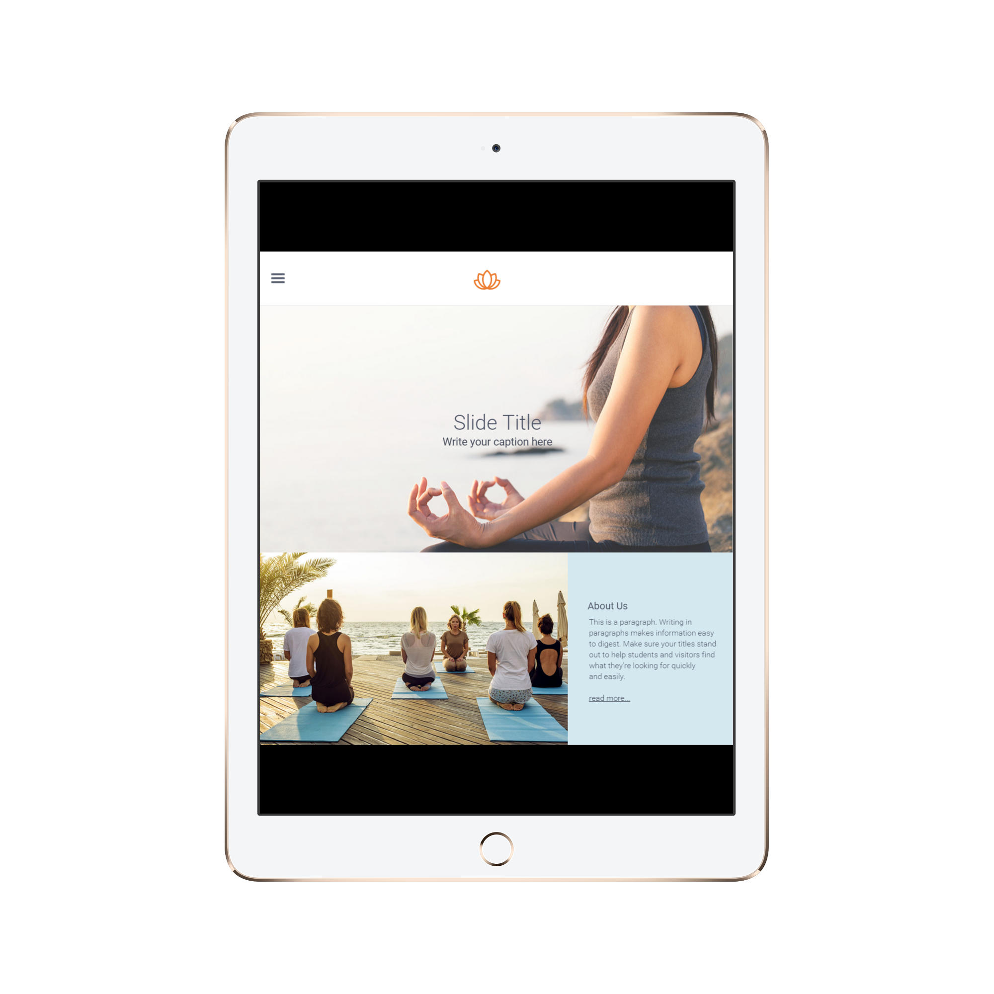 Yoga Tablet/iPad View