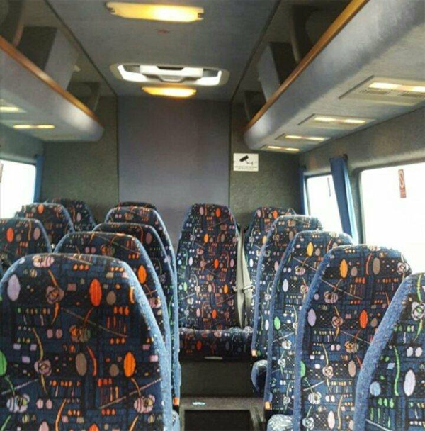 A minibus interior