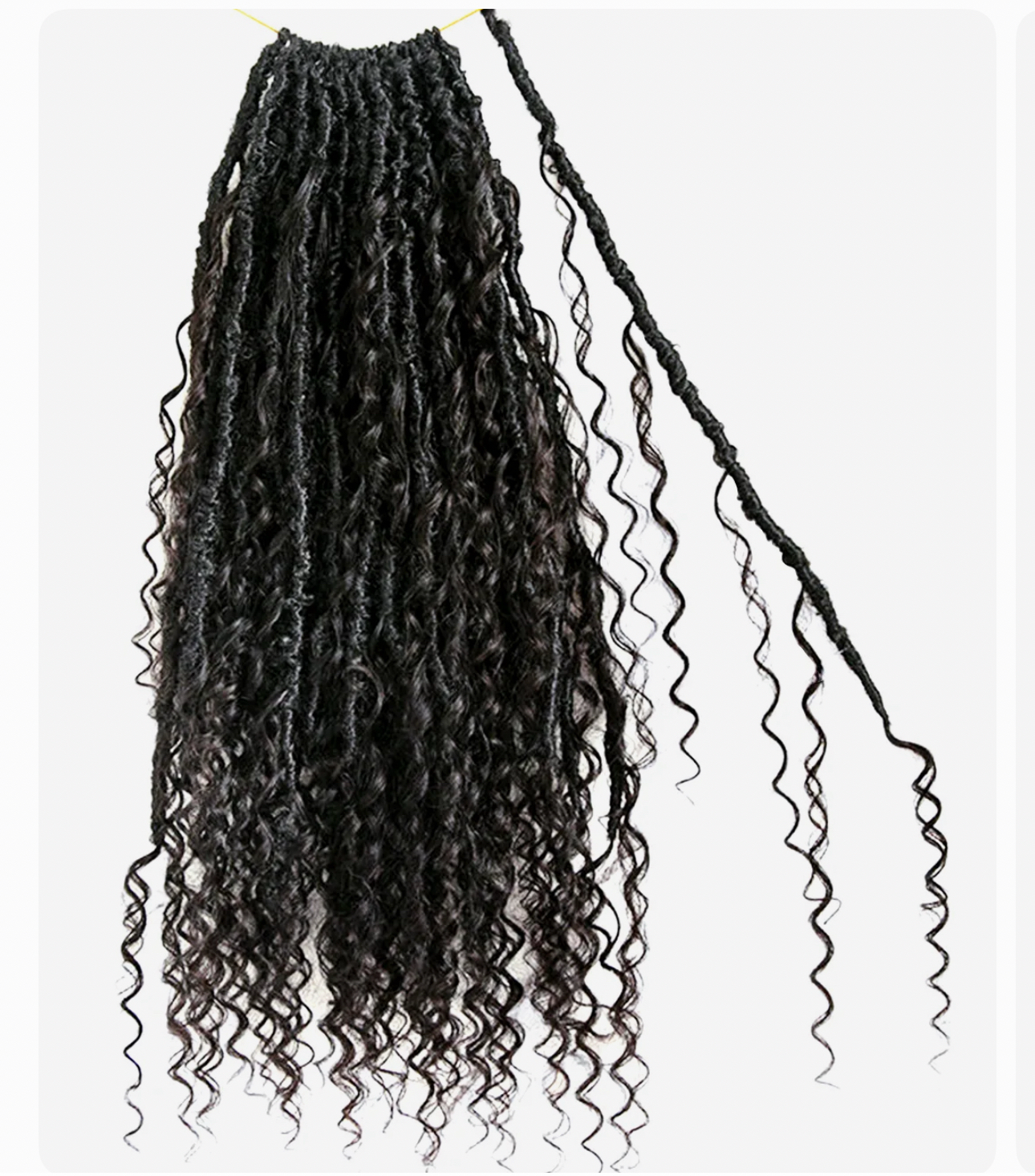 pre-looped crochet boho locs with body wave virgin human hair curls