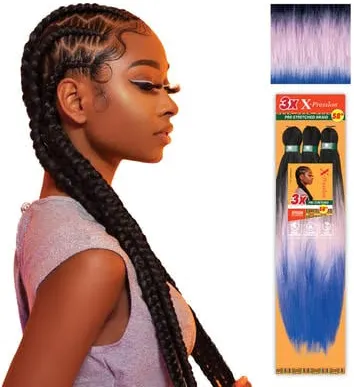X-Pression PRE-STRETCHED  3T1B/LPINK/BLUE