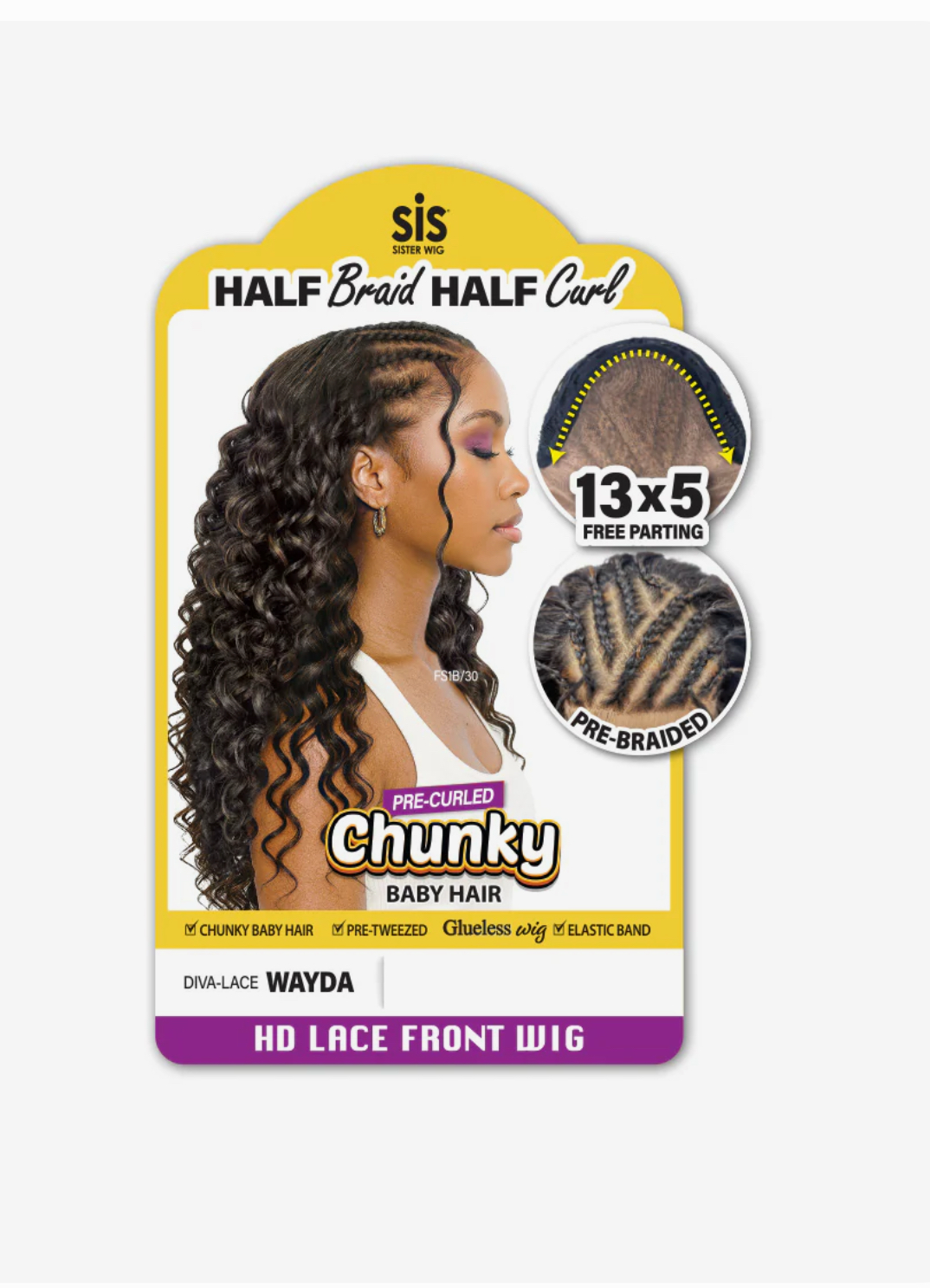 ZURY SIS Glueless Pre- Braided 13x5 HD Lace Front wig WAYDA