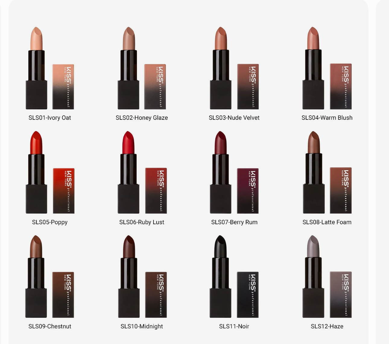 Kiss Professional Satin Lipstick  3.5g