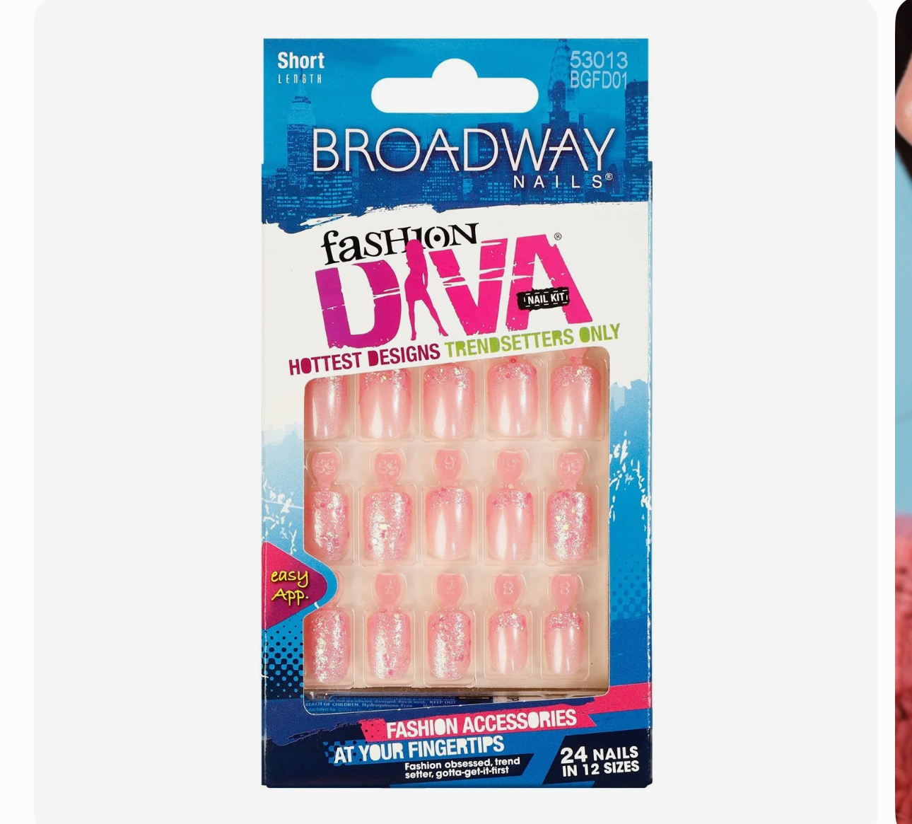 Broadway Fashion Diva False Nails 24 Nails