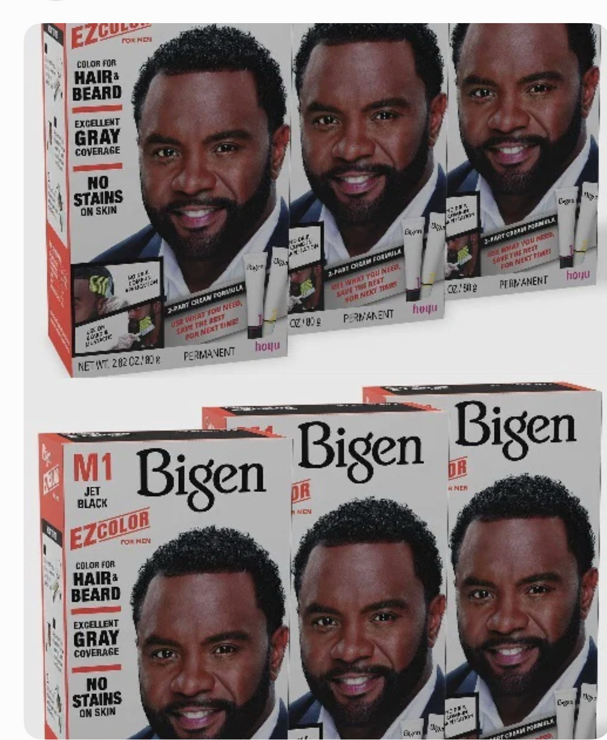 Bigen EZ Hair Color for men M1 Jet Black