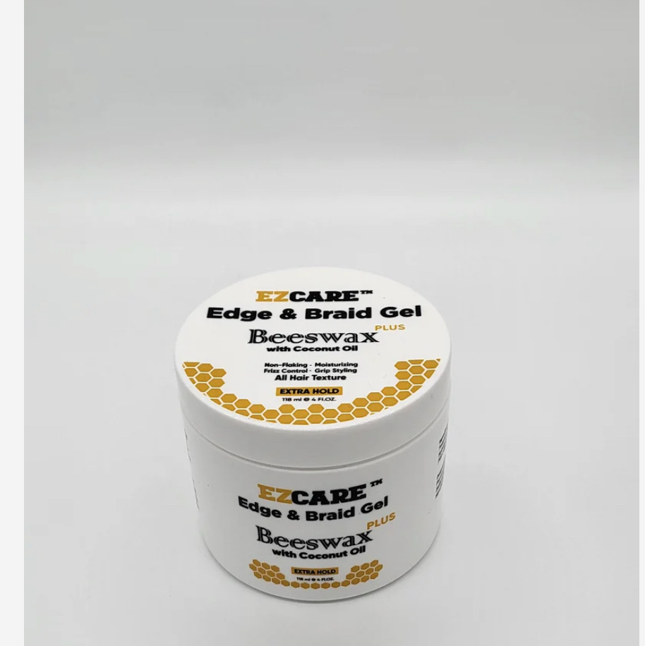 EZCARE EDGE & BRAID GEL BEESWAX PLUS W/COCONUT OIL 4oz
