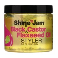 Shine 'n Jam Black Castor & Flaxseed Styler 16 oz