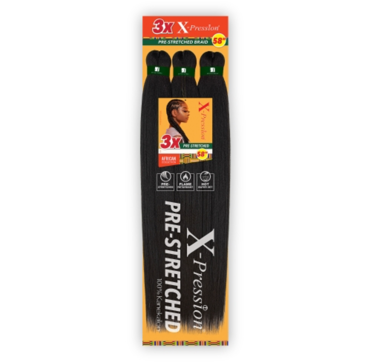 X- PRESSION BRAIDING HAIR 3X 58