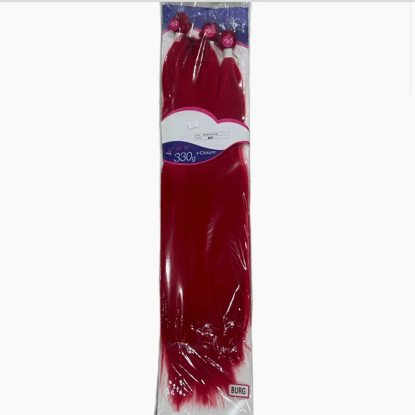 3 Bundle Pack w/ Closure Red 26