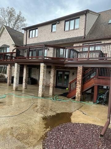 A large house with a large deck and stairs - Plaistow, NH - Dynamic Deck Solutions
