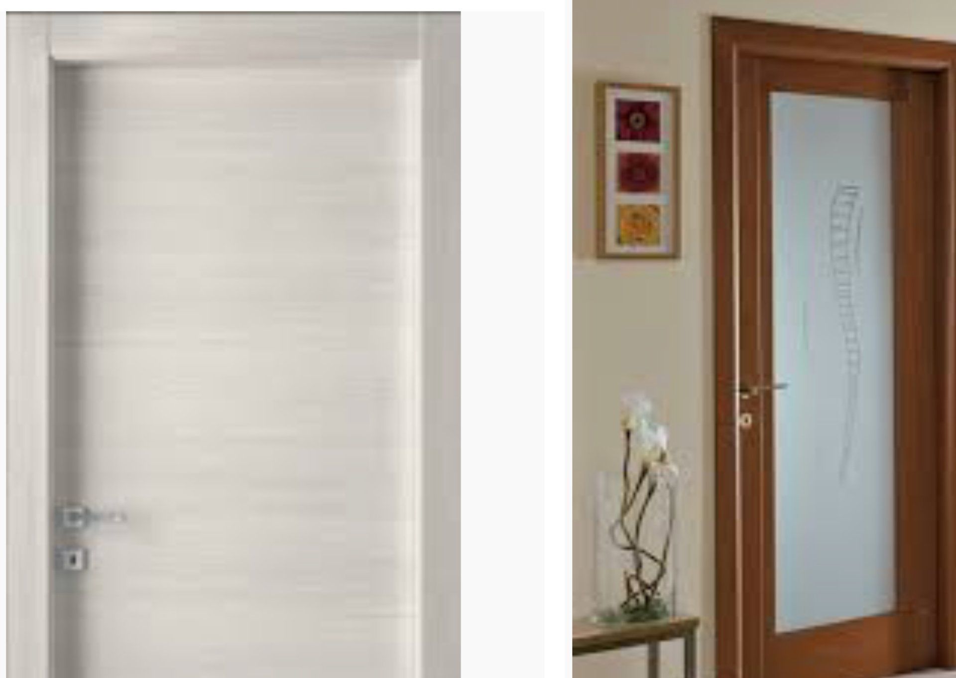 porta in legno moderna con profilo