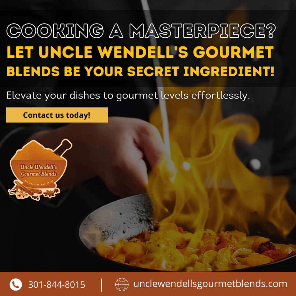 An advertisement for uncle wendell 's gourmet blends