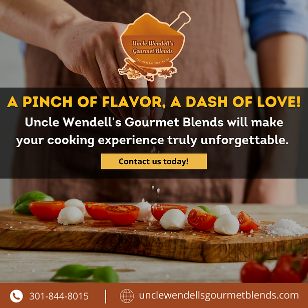 An advertisement for uncle wendell 's gourmet blends