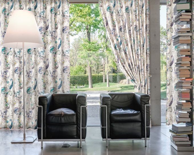 Tende per soggiorno con poltrone