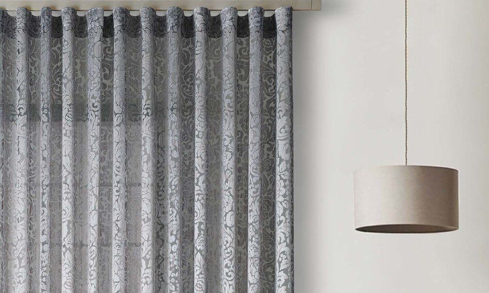 Tenda decorata sfumature grigie