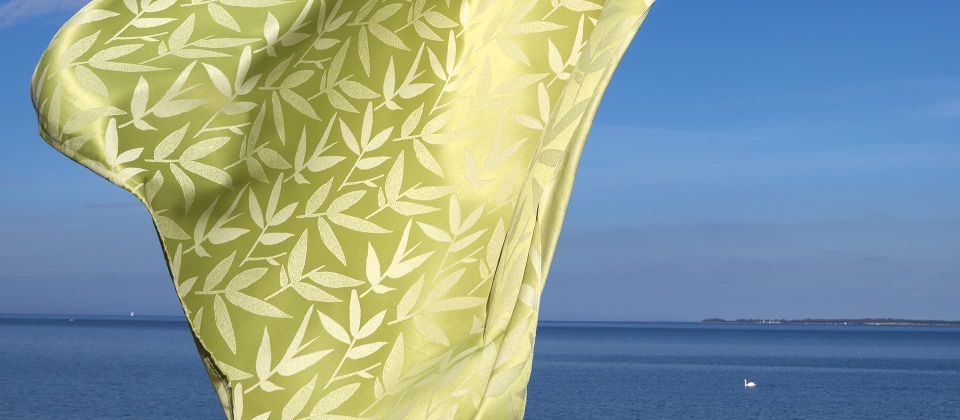 Dettaglio tenda verde